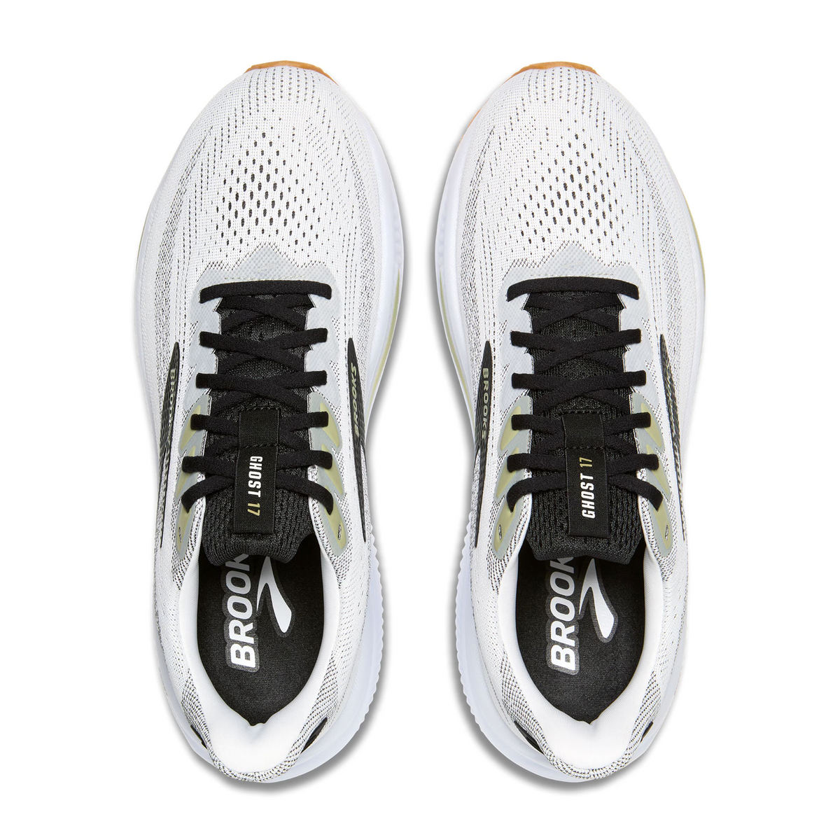 Brooks Ghost 17 Running Shoe Men's - White/Black/Tea