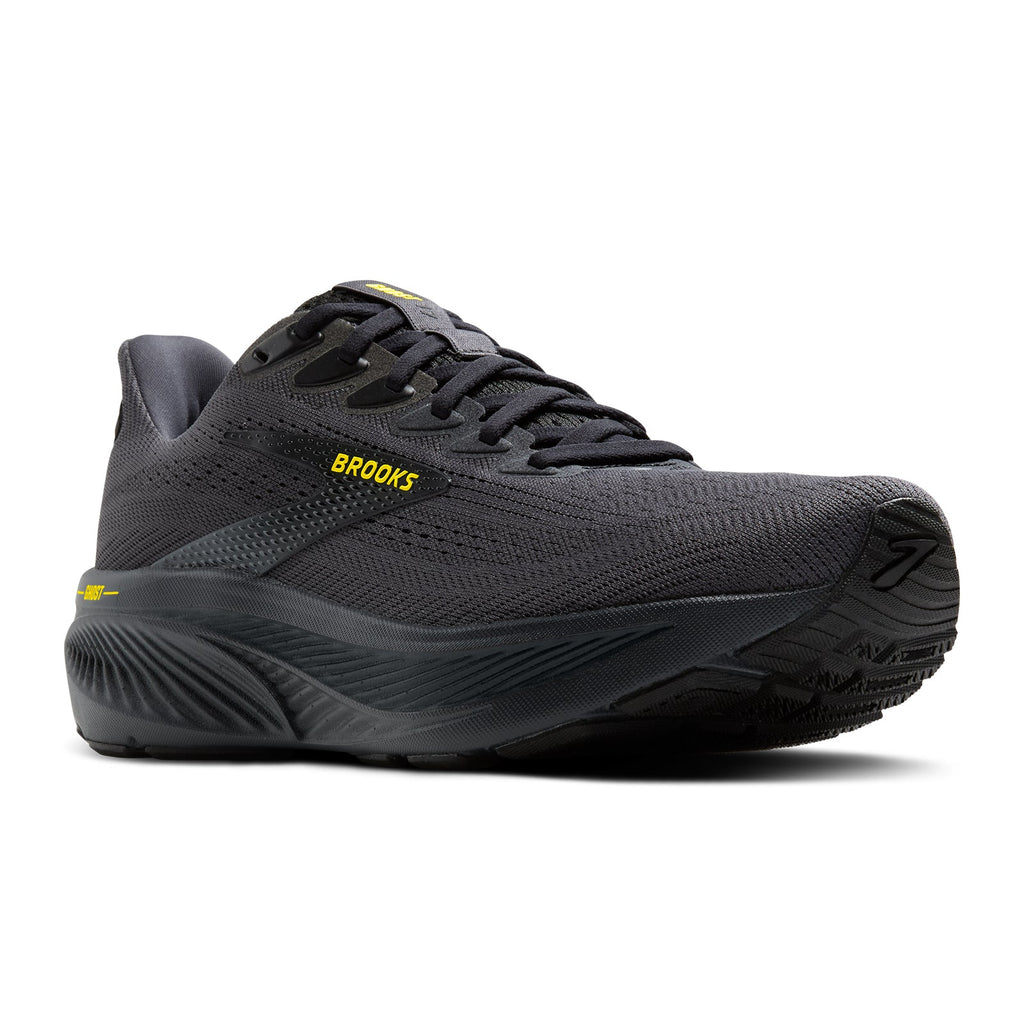 Brooks Ghost 17 Running Shoe Men's - Ebony/Black/Yellow