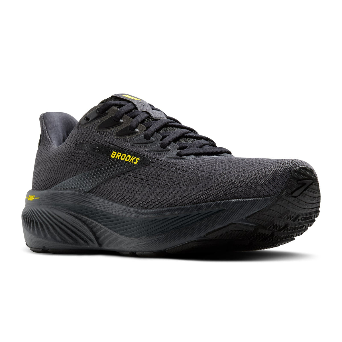 Brooks Ghost 17 Running Shoe Men's - Ebony/Black/Yellow