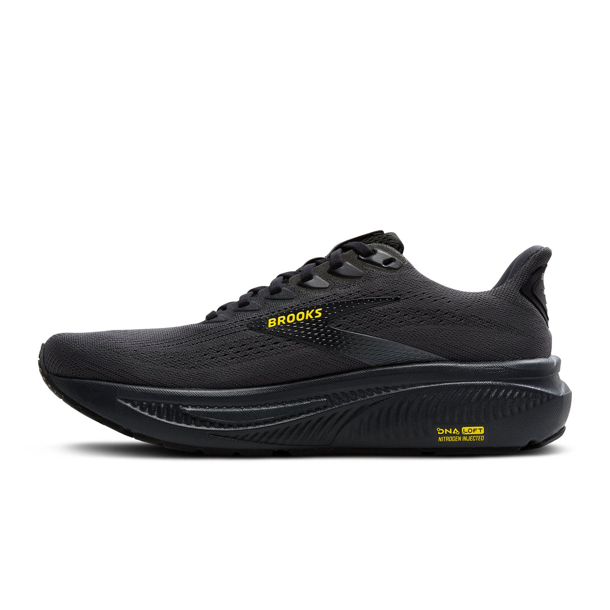 Brooks Ghost 17 Running Shoe Men's - Ebony/Black/Yellow