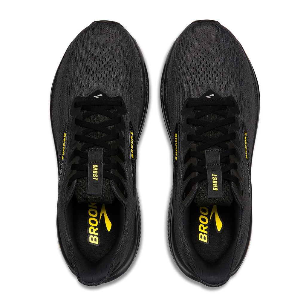 Brooks Ghost 17 Running Shoe Men's - Ebony/Black/Yellow