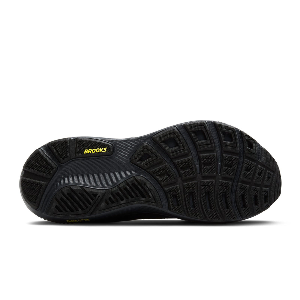 Brooks Ghost 17 Running Shoe Men's - Ebony/Black/Yellow