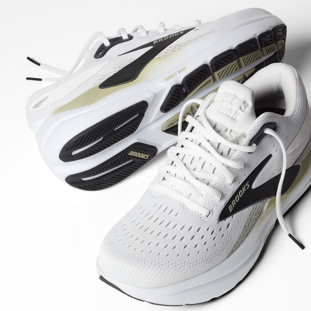 Brooks Ghost Max 3 Running Shoe Men's - Bright White/Tea/Black