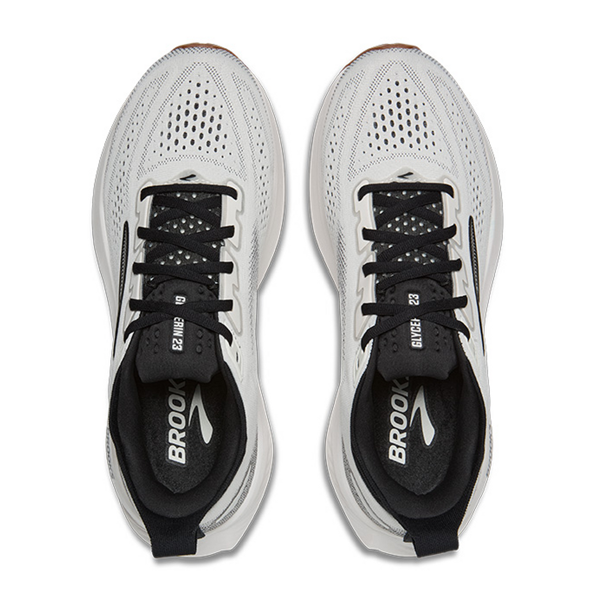 Brooks Glycerin 23 Running Shoe Men's - White/Black/Biscuit
