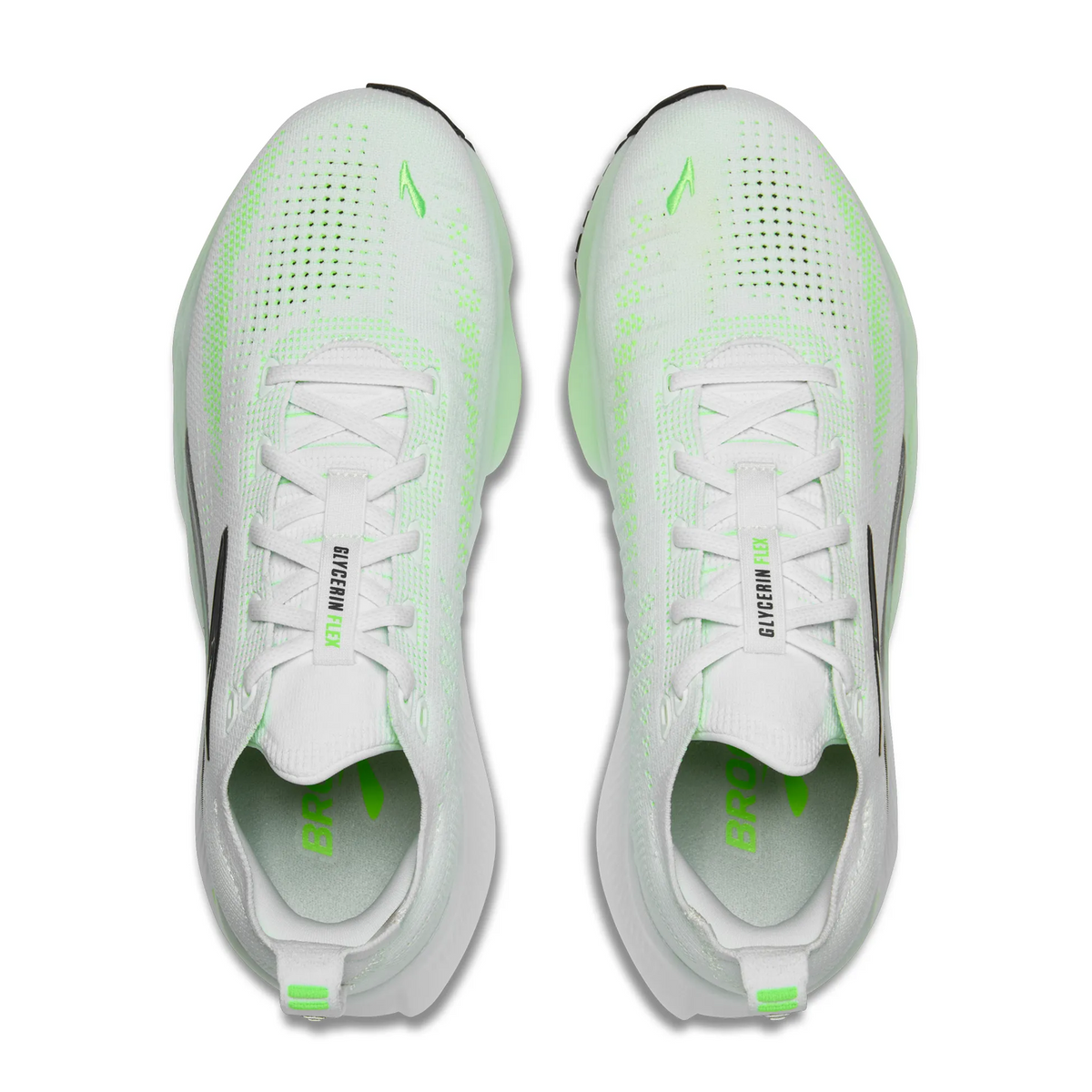 Brooks Glycerin Flex Running Shoe Men's - White/Green Gecko/Phantom