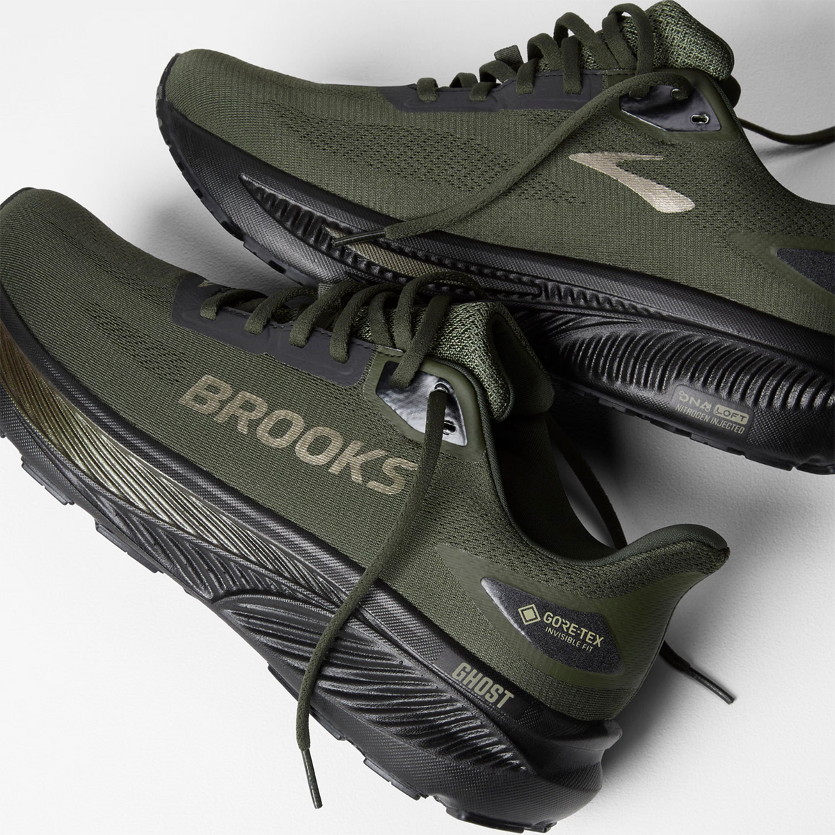 Brooks Ghost 18 GTX Running Shoe Men's - Forest/Black/Metallic