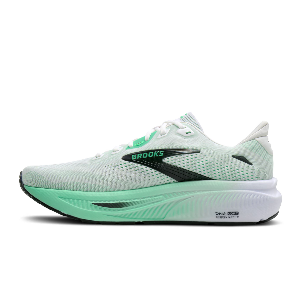 Brooks Ghost 18 Running Shoe Men's - White/Spring Bud/Spruce