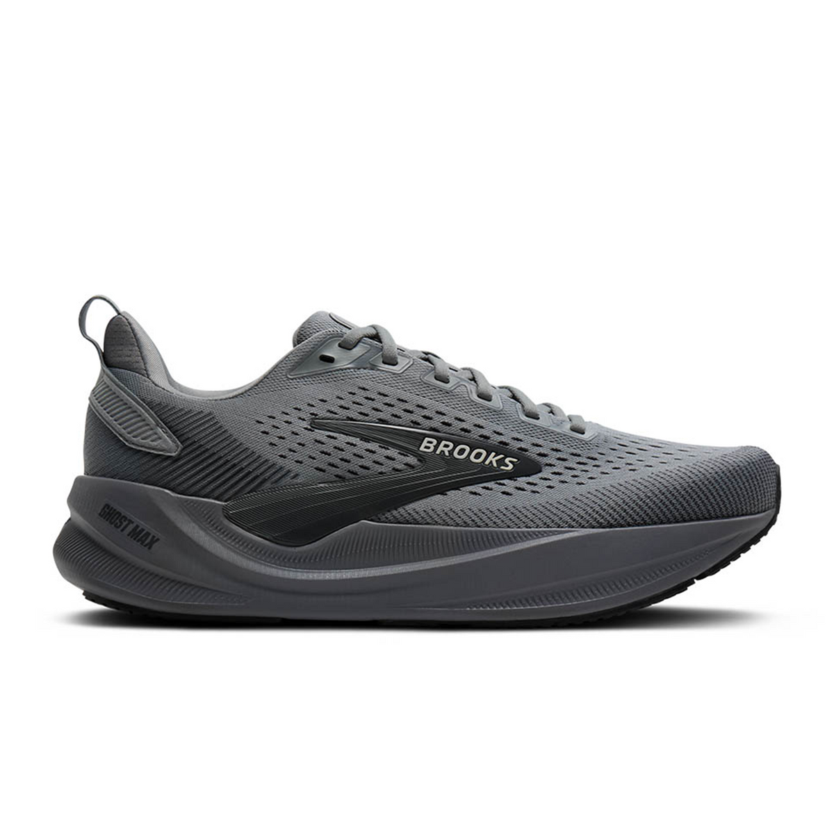 Brooks Ghost Max 4 Running Shoe Men's - Grey/Grey/Ebony