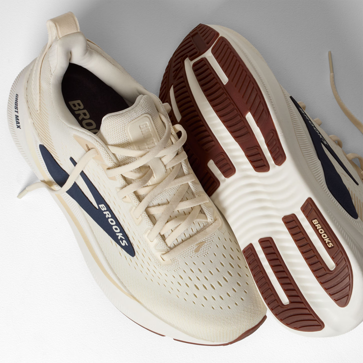 Brooks Ghost Max 4 Running Shoe Men's - Arctic Wolf/Navy/Coconut