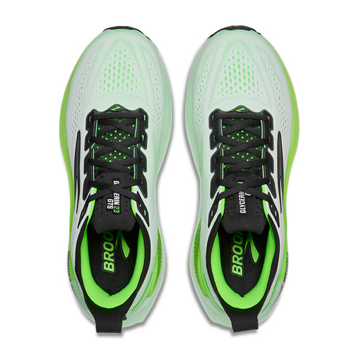 Brooks Glycerin GTS 23 Running Shoe Men's - White/Phantom/Green Gecko