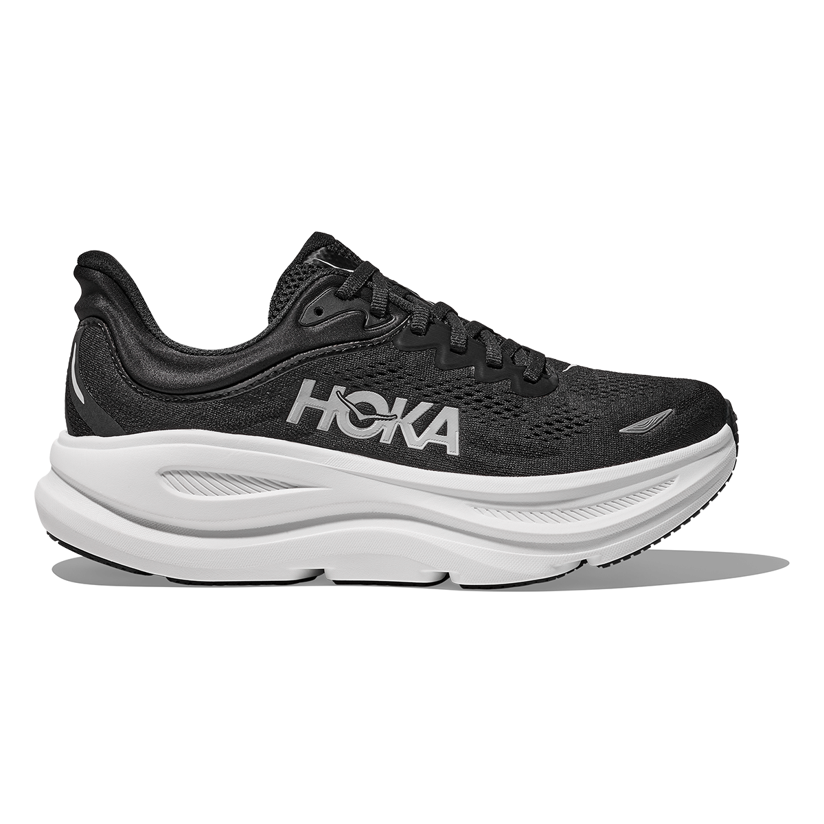 HOKA Bondi 9 Black - White Men's Shoes