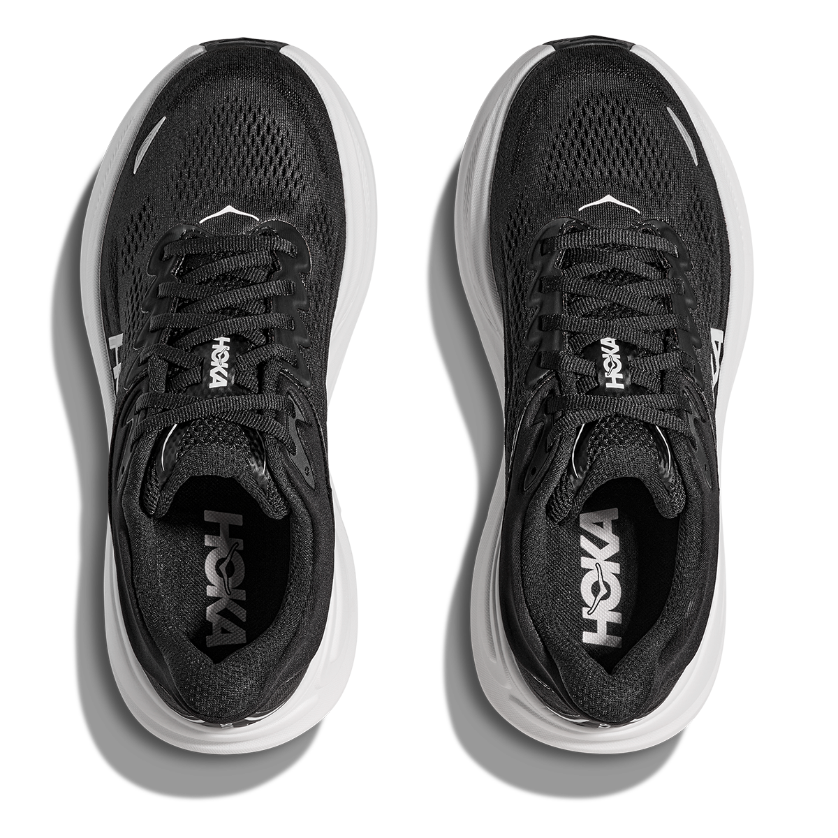 HOKA Bondi 9 Black - White Men's Shoes