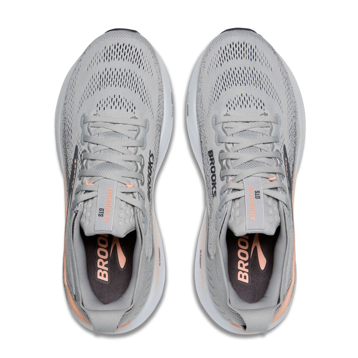 Brooks Adrenaline GTS 25 Running Shoe Women's - Grey/Blackened Pearl/Coral