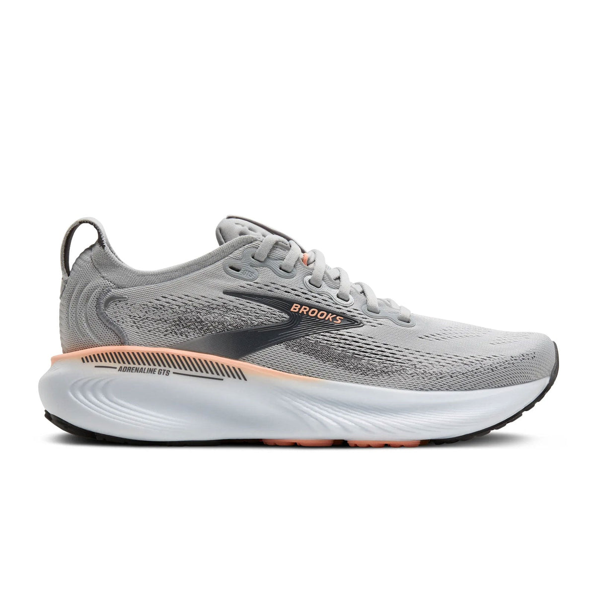 Brooks Adrenaline GTS 25 Running Shoe Women's - Grey/Blackened Pearl/Coral
