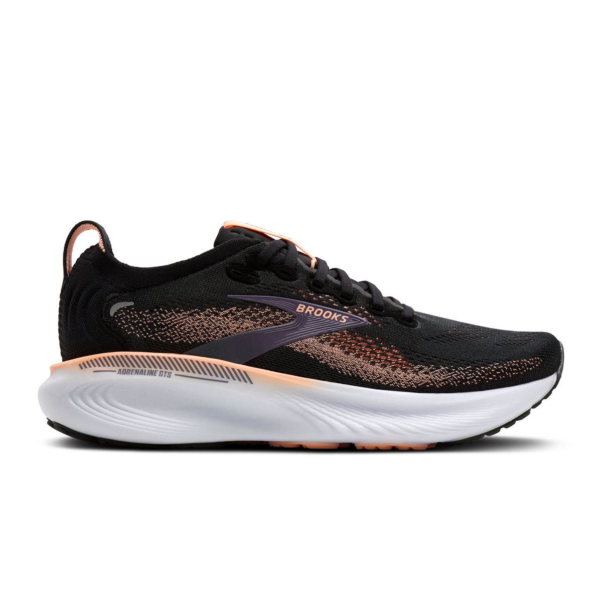 Brooks Adrenaline GTS 25 Running Shoe Women's - Black/Peach/Mulled Grape