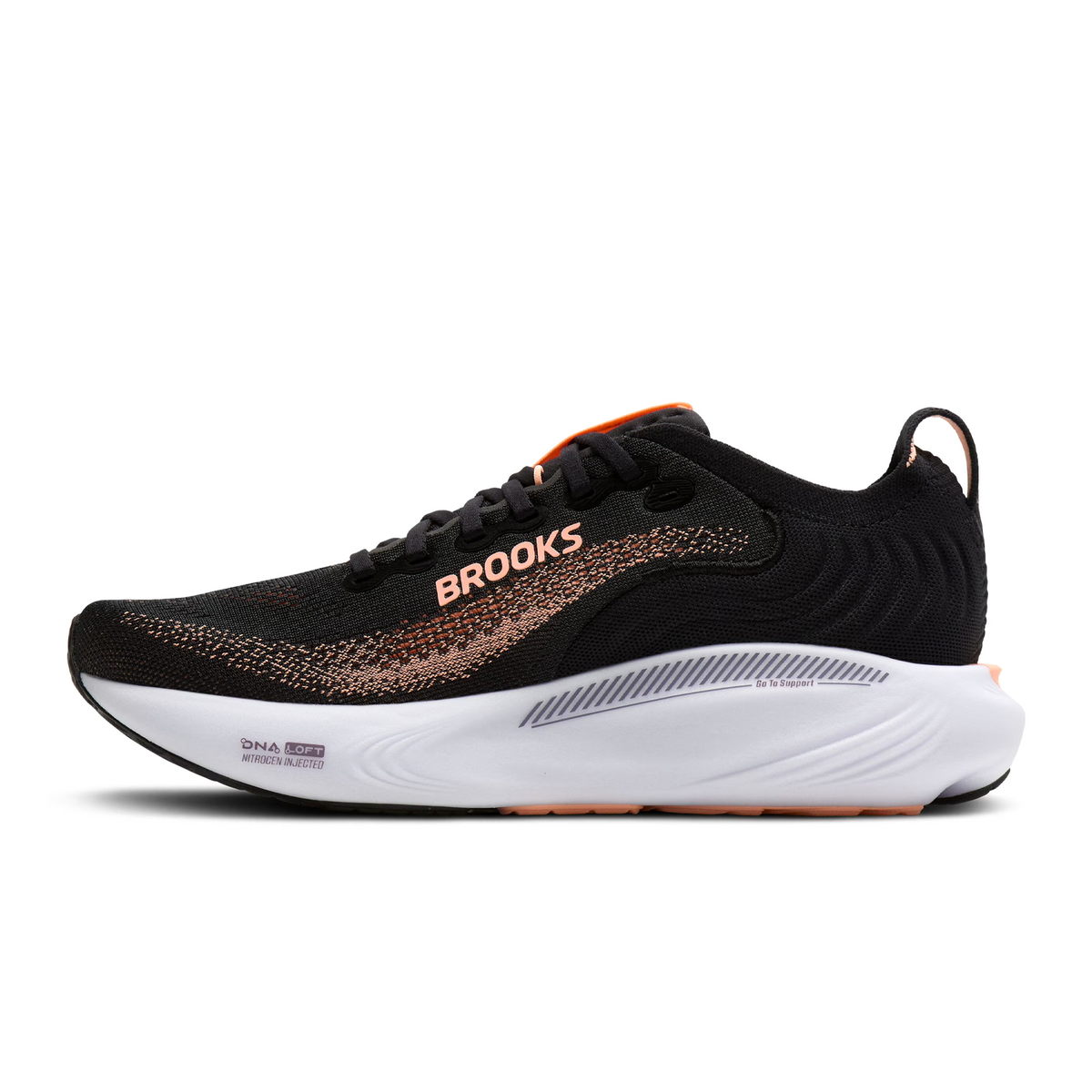 Brooks Adrenaline GTS 25 Running Shoe Women's - Black/Peach/Mulled Grape