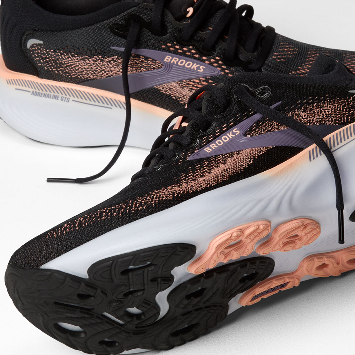 Brooks Adrenaline GTS 25 Running Shoe Women's - Black/Peach/Mulled Grape