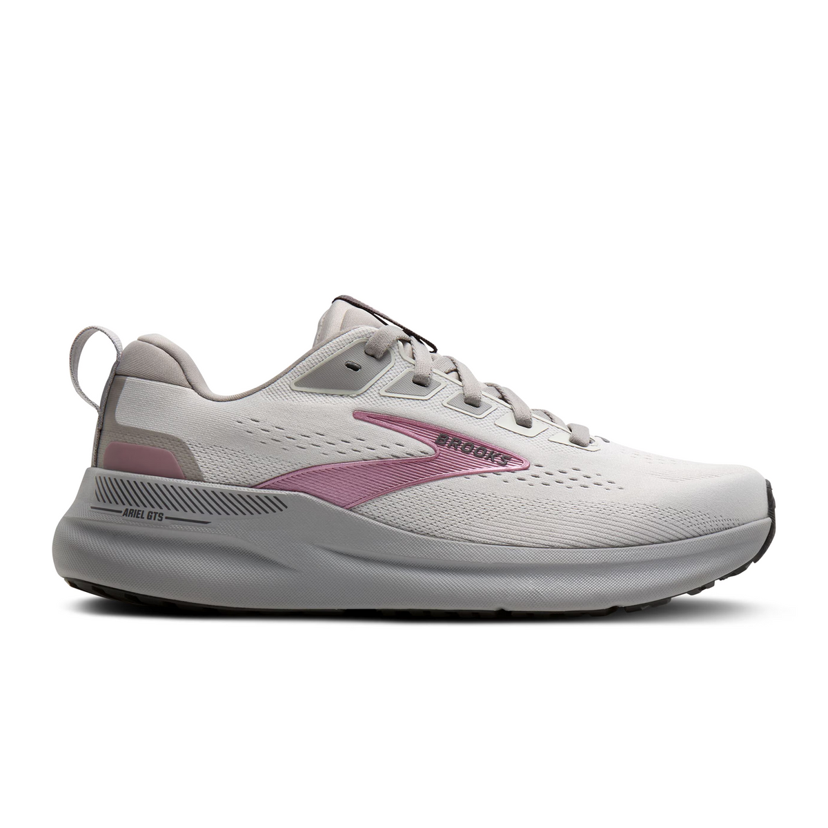 Brooks Ariel GTS 26 Running Shoe Women's - Oyster Mushroom/Alloy/Pink