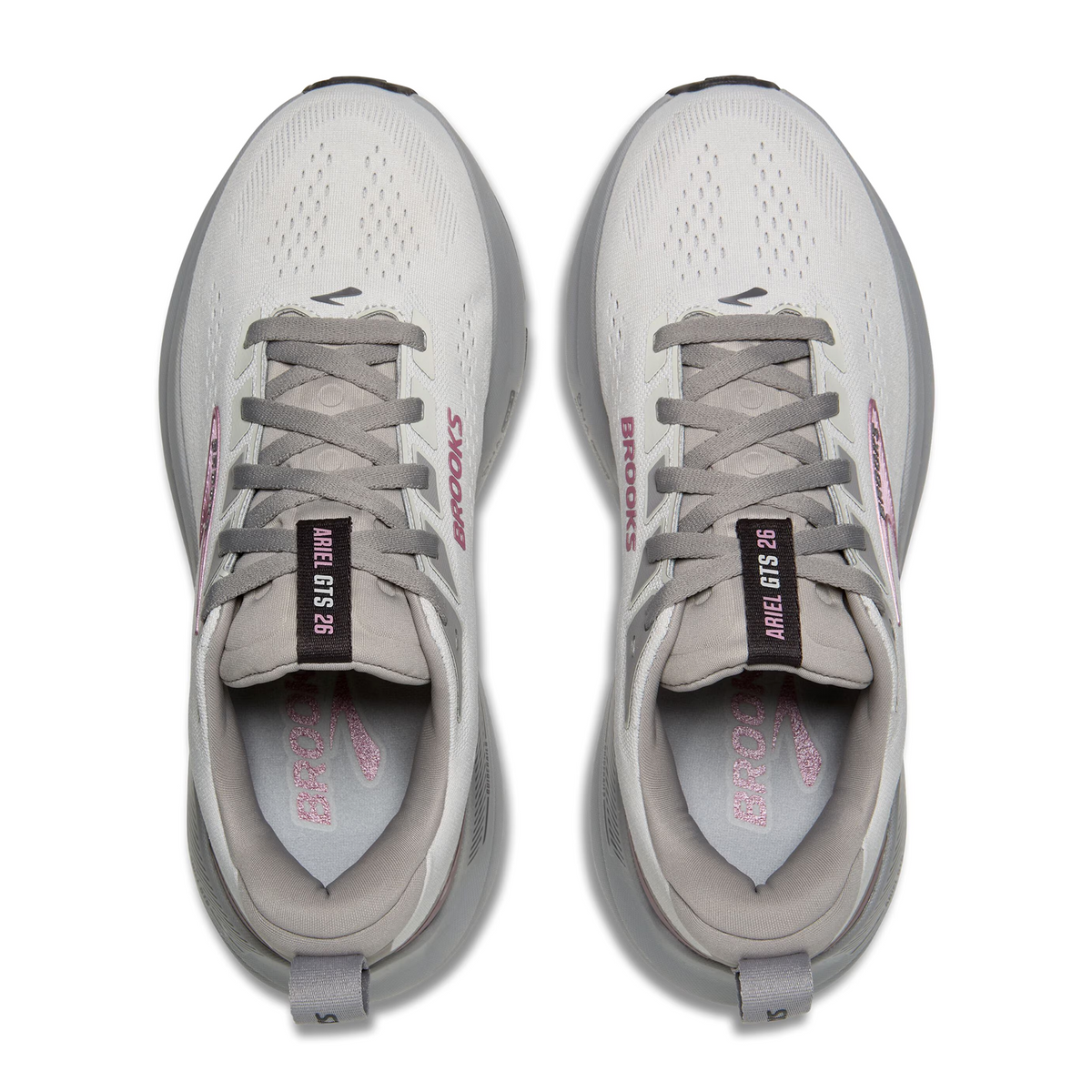 Brooks Ariel GTS 26 Running Shoe Women's - Oyster Mushroom/Alloy/Pink