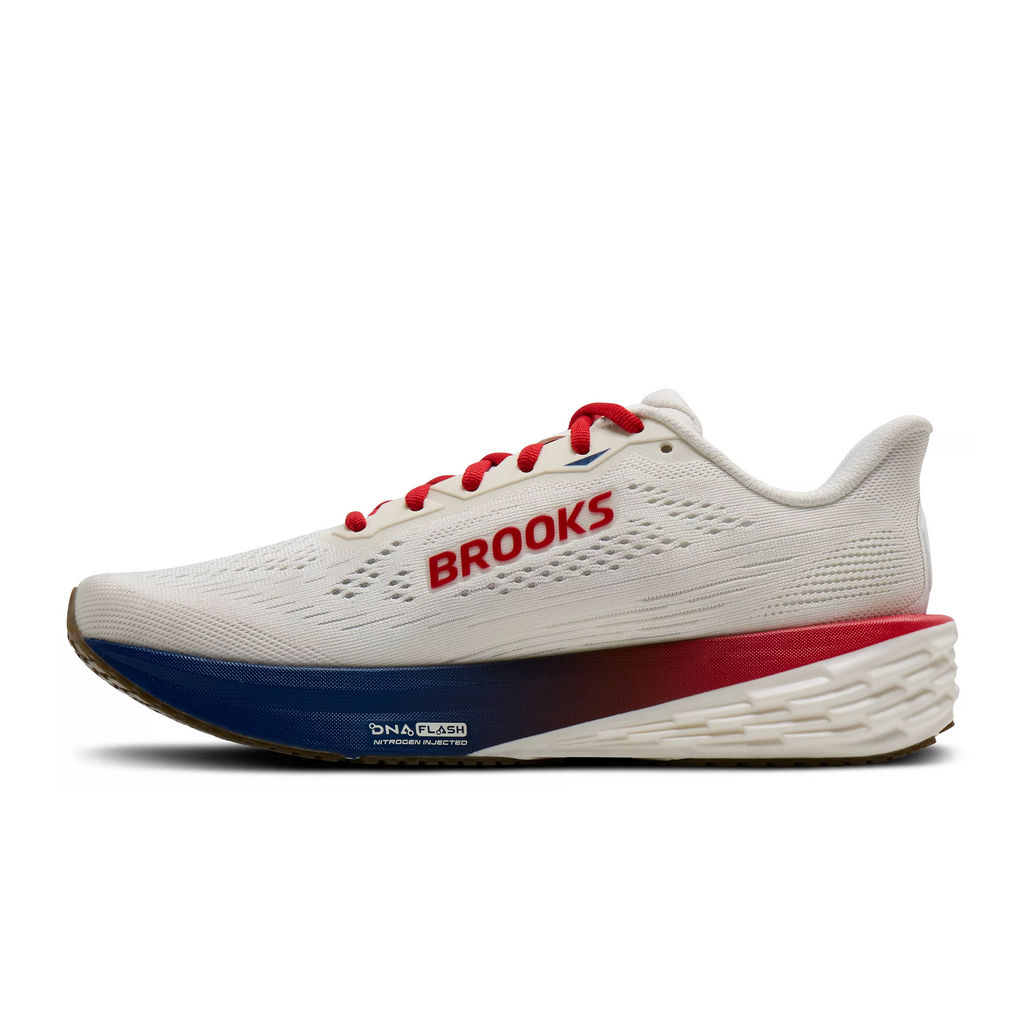 Brooks Launch 12 Running Shoe Women's - Coconut/Red/Blue