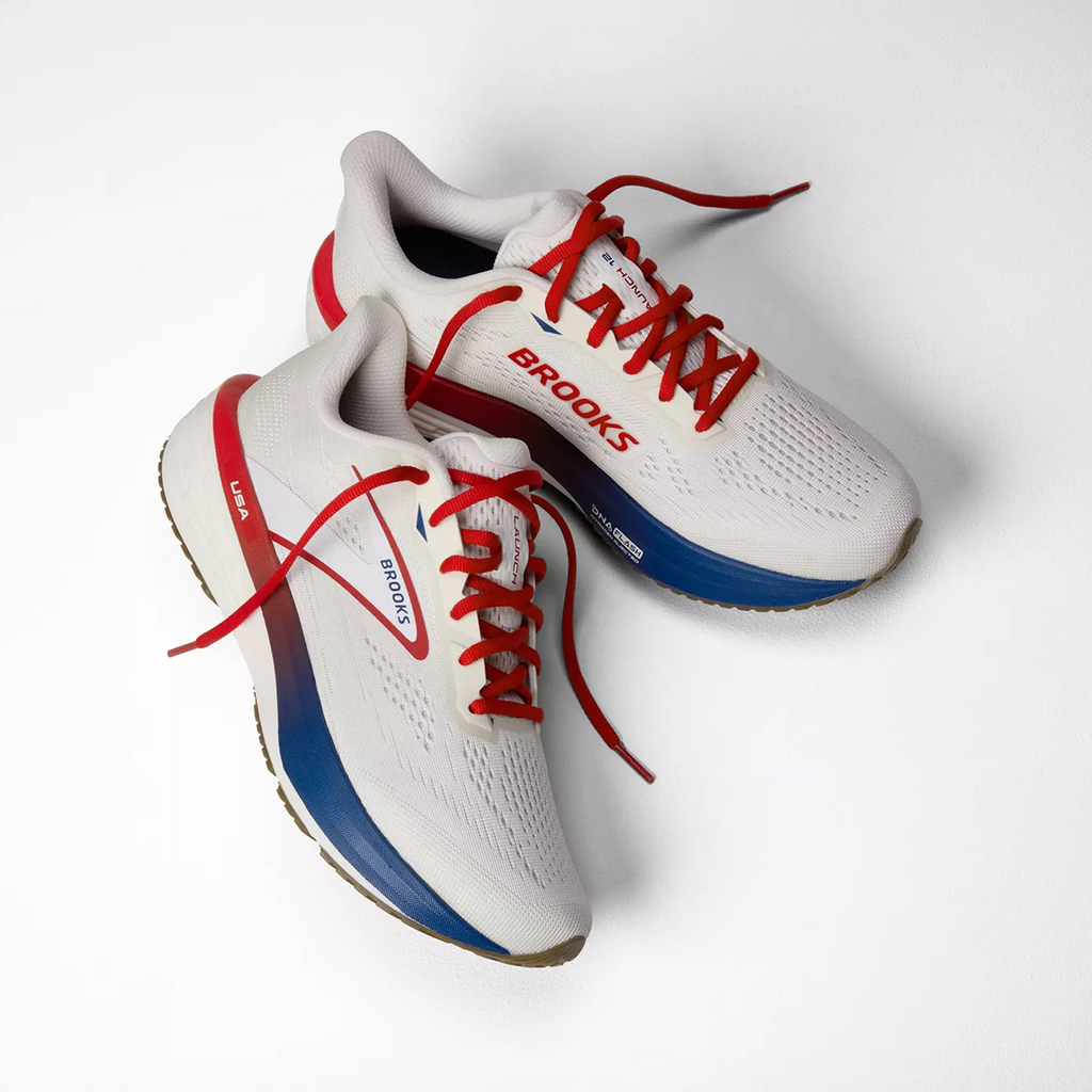 Brooks Launch 12 Running Shoe Women's - Coconut/Red/Blue