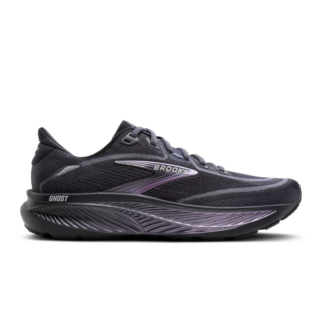 Brooks Ghost 18 Running Shoe Women's - Ebony/Folkstone/Metallic