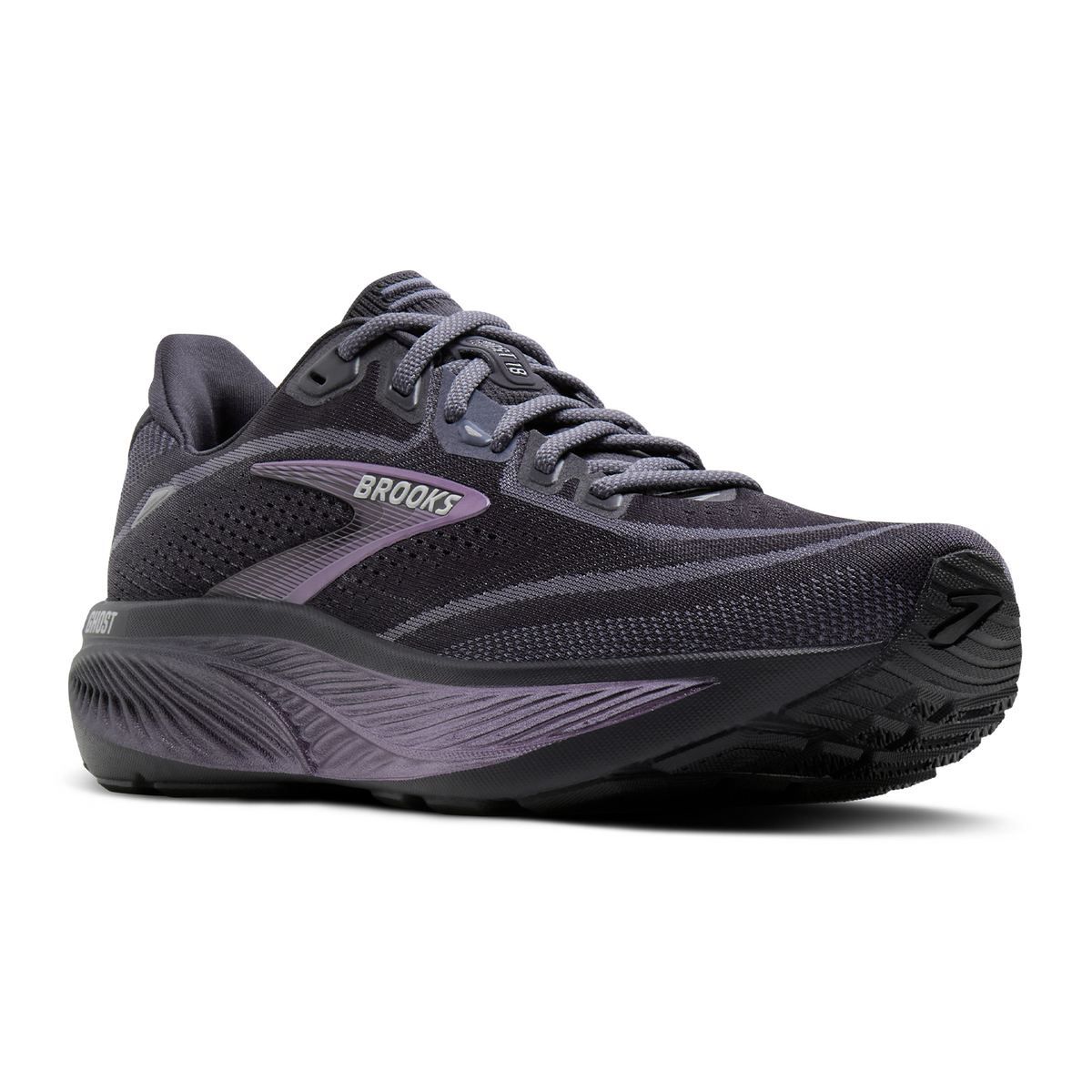 Brooks Ghost 18 Running Shoe Women's - Ebony/Folkstone/Metallic