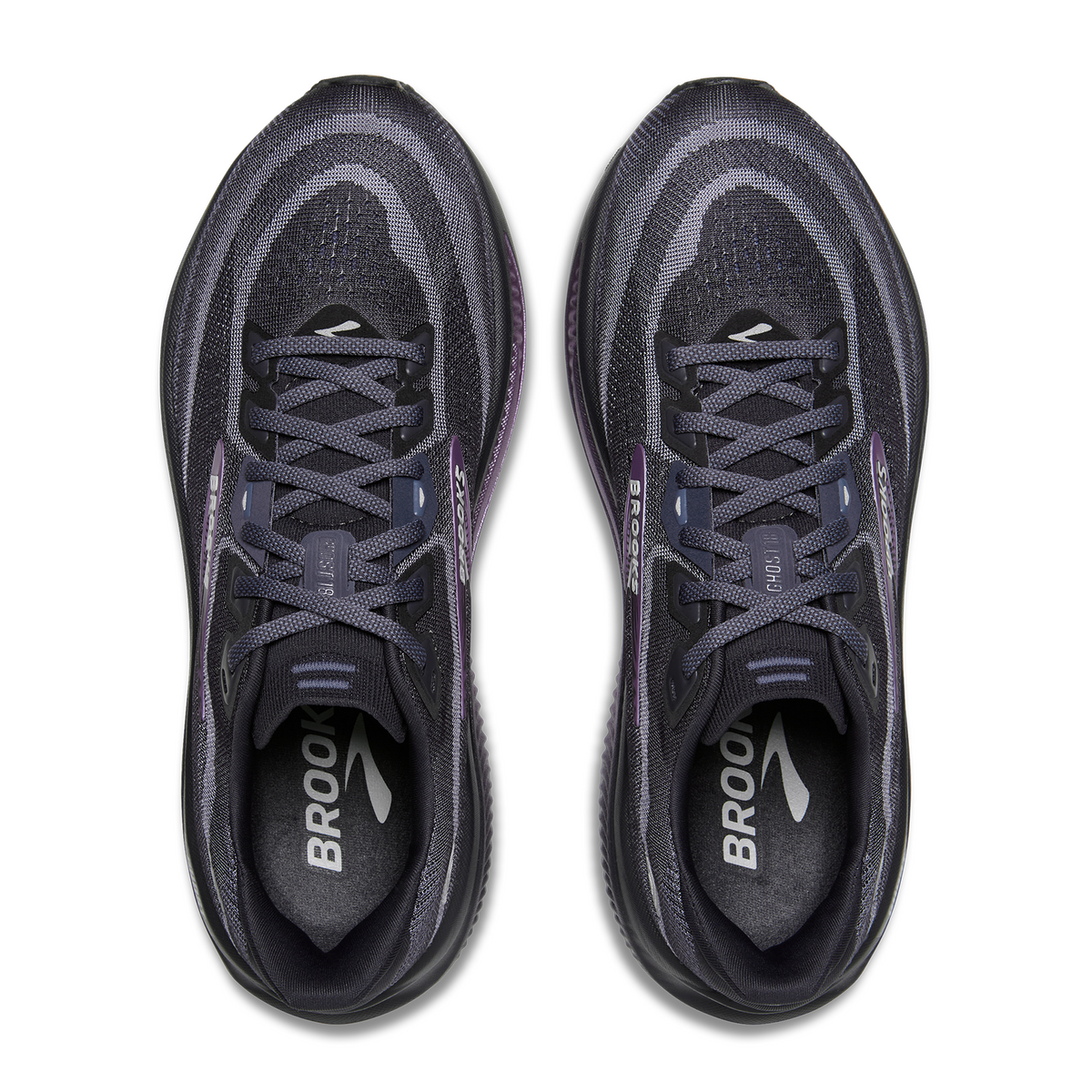 Brooks Ghost 18 Running Shoe Women's - Ebony/Folkstone/Metallic