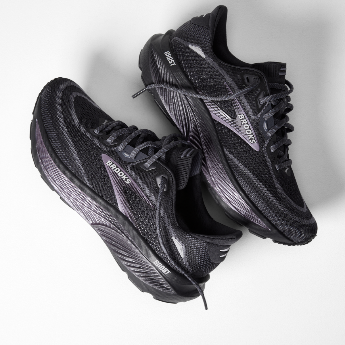Brooks Ghost 18 Running Shoe Women's - Ebony/Folkstone/Metallic