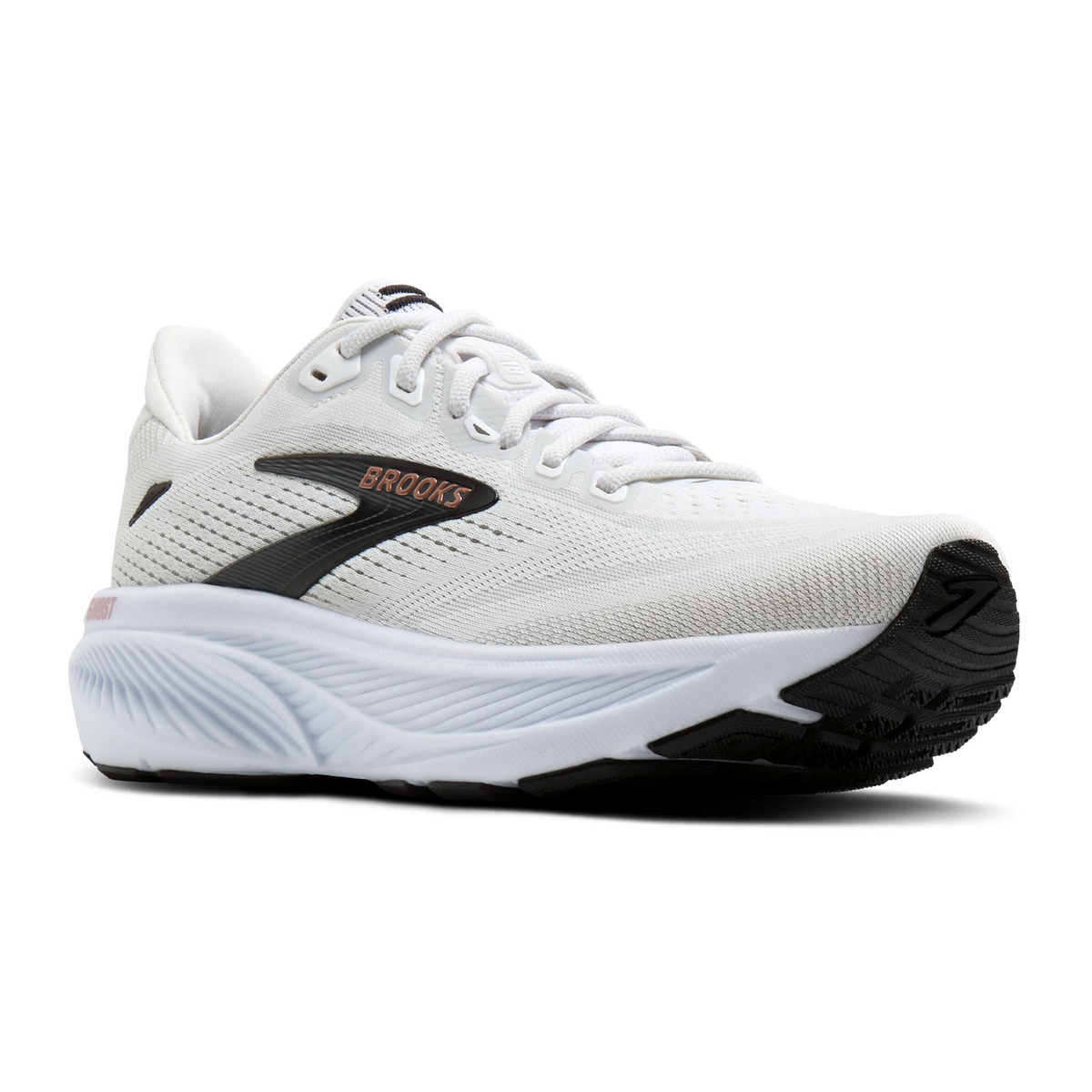 Brooks Ghost 18 Running Shoe Women's - White/Black/Rose Gold