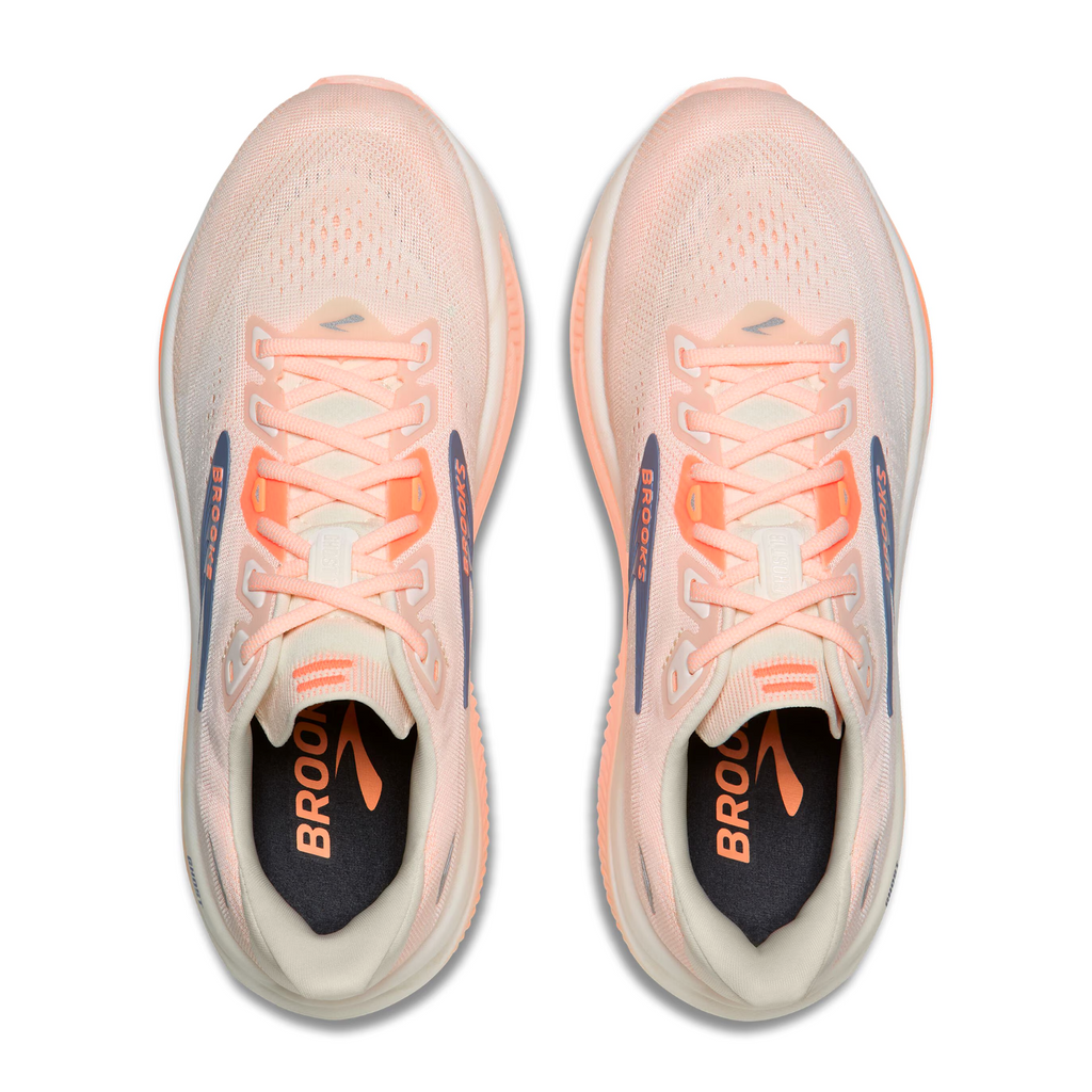 Brooks Ghost 18 Running Shoe Women's - Star White/Cyber Peach/Grey