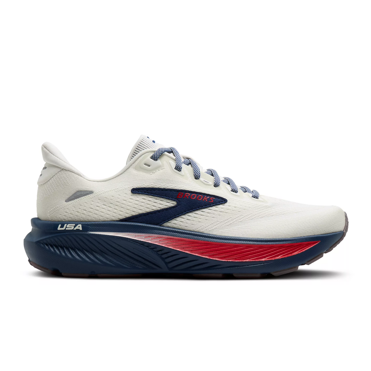 Brooks Ghost 18 Running Shoe Women's - Coconut/Red/Blue