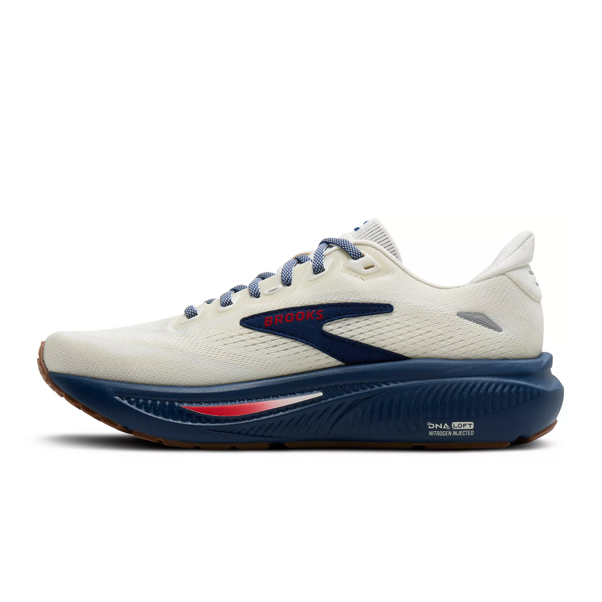 Brooks Ghost 18 Running Shoe Men's - Coconut/Red/Blue
