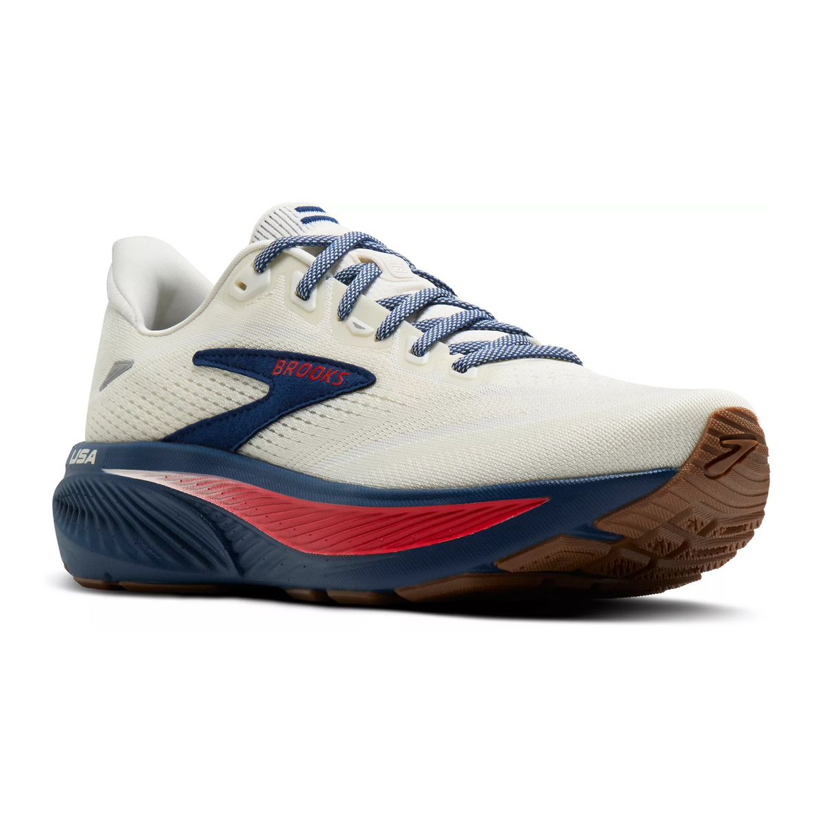 Brooks Ghost 18 Running Shoe Men's - Coconut/Red/Blue