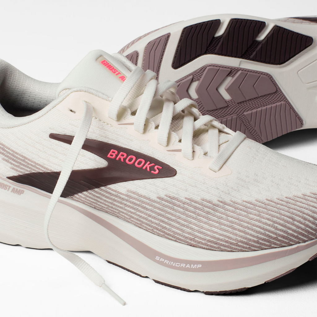 Brooks Ghost Amp Running Shoe Women's - Arctic Wolf/Dove/Pink