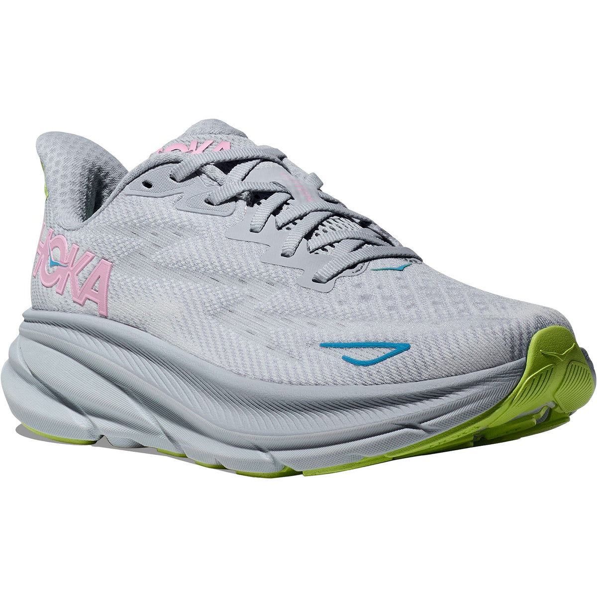 HOKA Clifton 9 Women's Road Running Shoes Gull/Sea Ice Mesh
