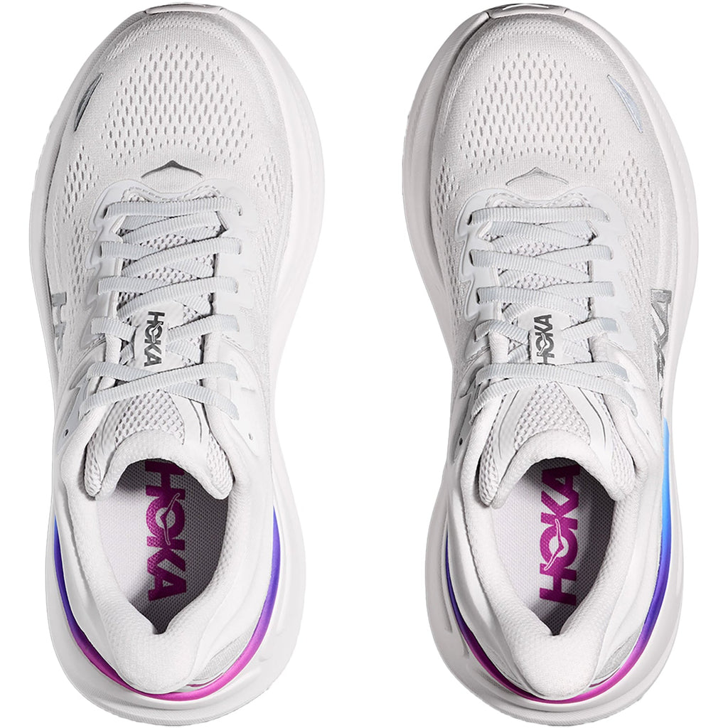 HOKA Bondi 9 Women's Athletic Shoes Cosmic Grey/White Mesh
