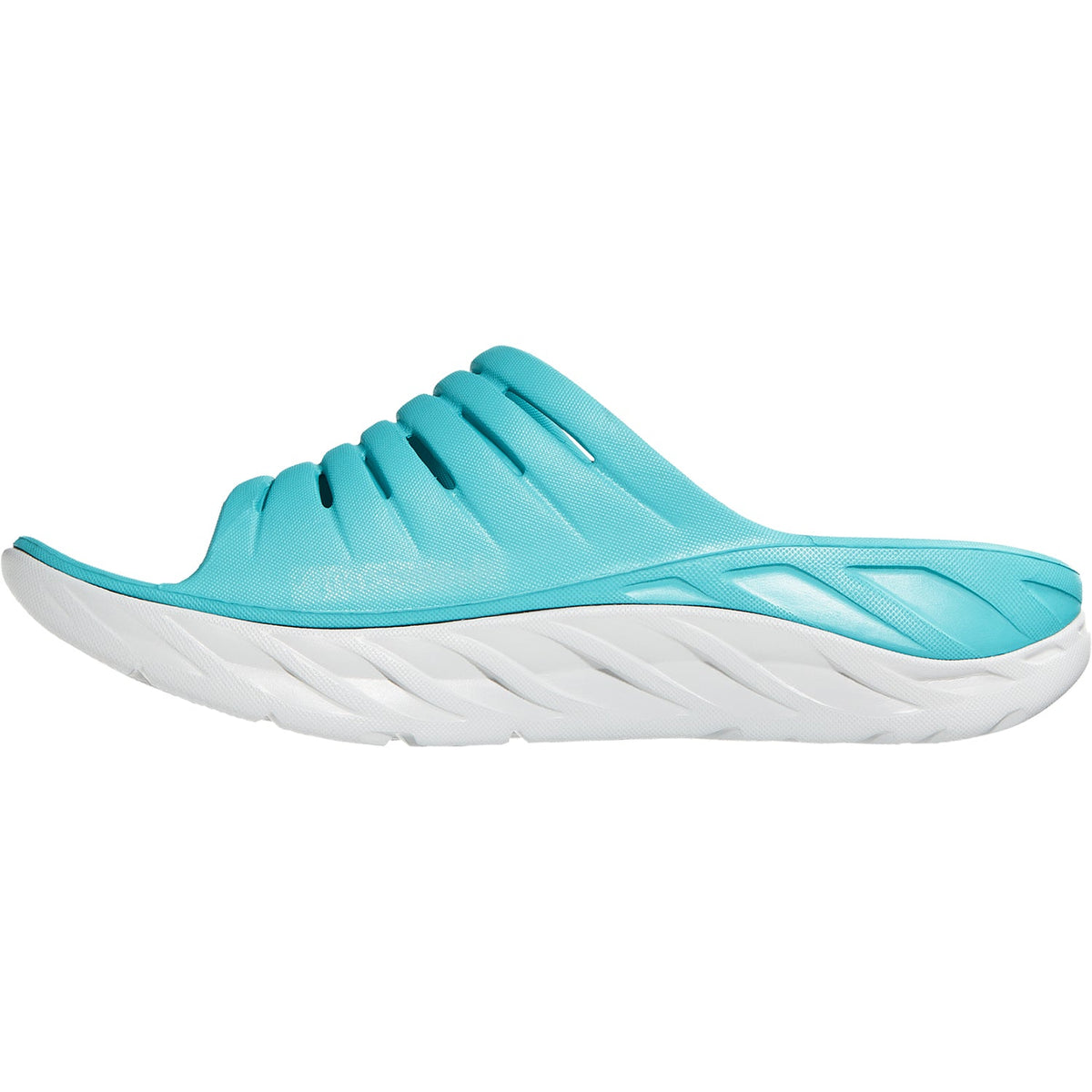 HOKA Ora Recovery Slide Men's Sandals Aquarelle/Blazing Orange EVA