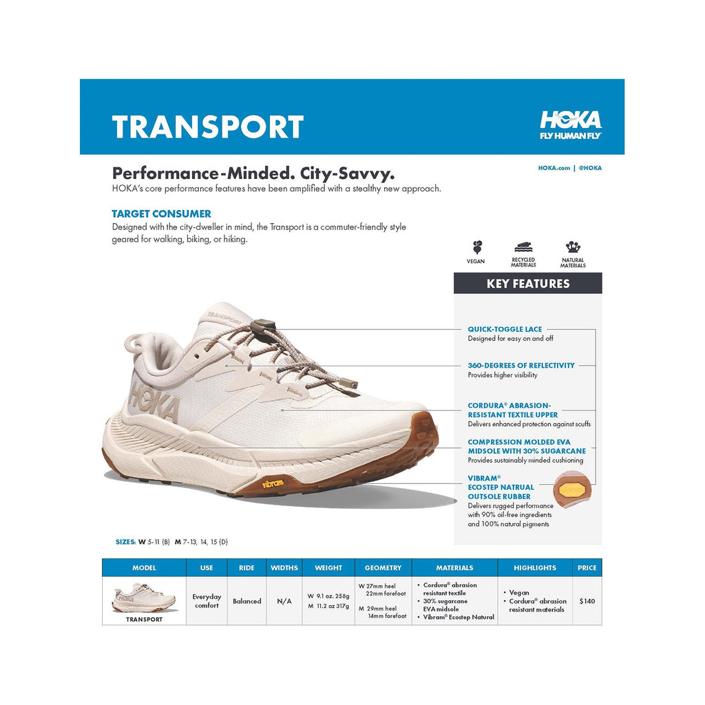 HOKA Transport Women's Shoes Eggnog/Eggnog Mesh
