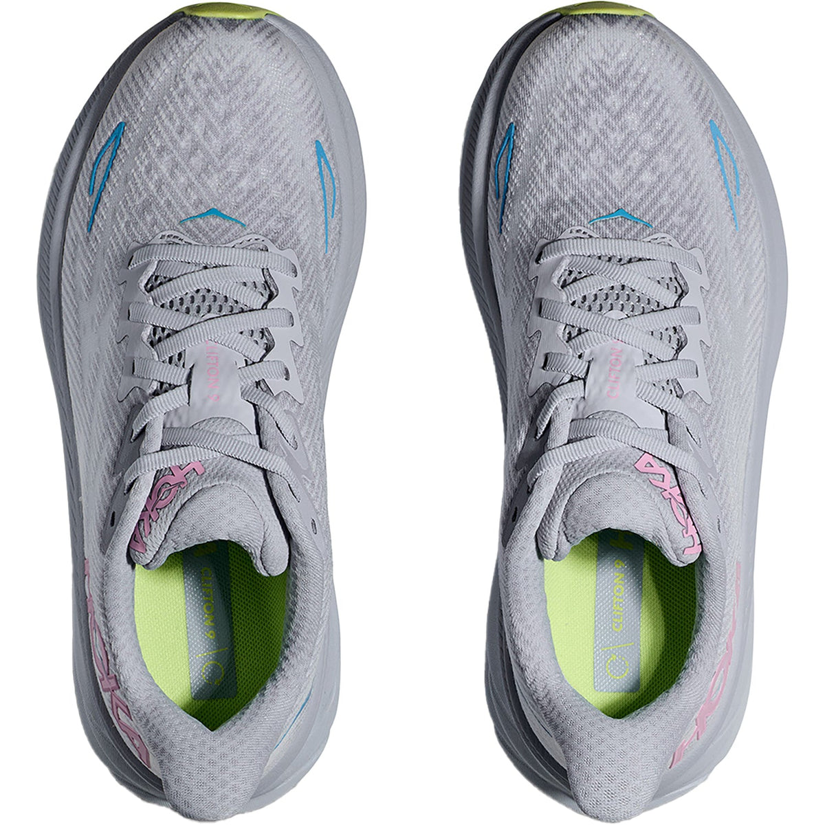 HOKA Clifton 9 Women's Road Running Shoes Gull/Sea Ice Mesh