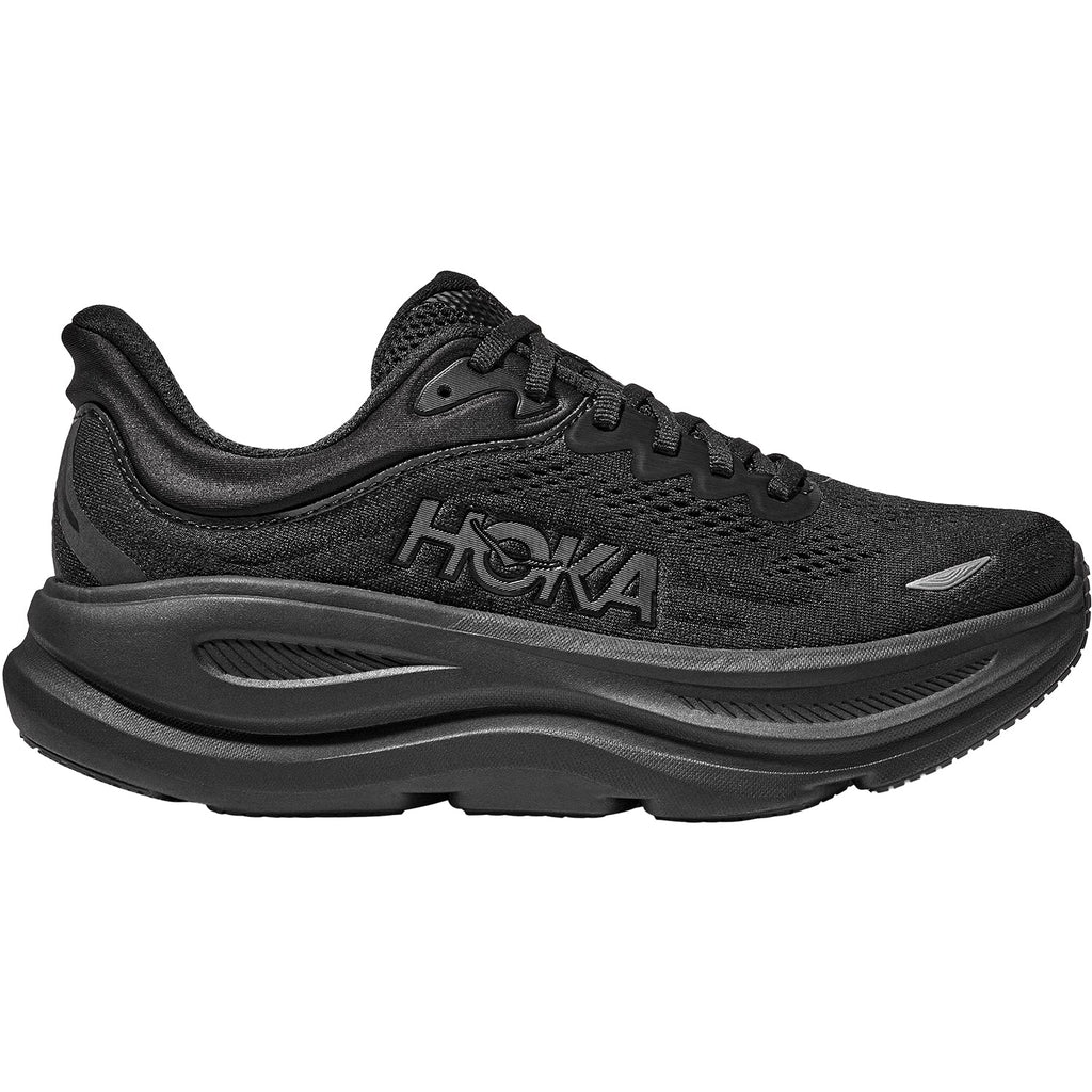 HOKA Bondi 9 Men's Athletic Shoes Black/Black Mesh