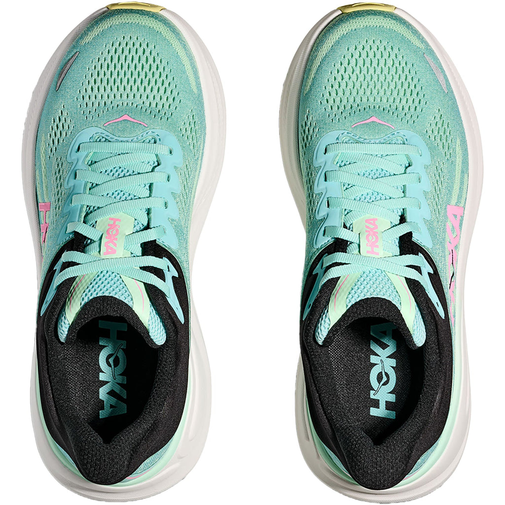 HOKA Bondi 9 Women's Athletic Shoes Blue Spark/Mint Fluorite Mesh