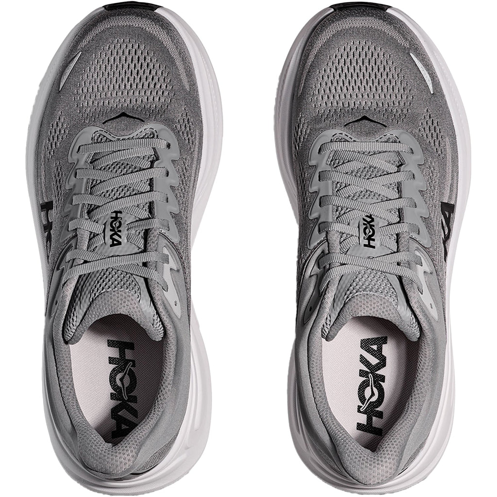 HOKA Bondi 9 Men's Athletic Shoes Galactic Grey/Stellar Grey Mesh