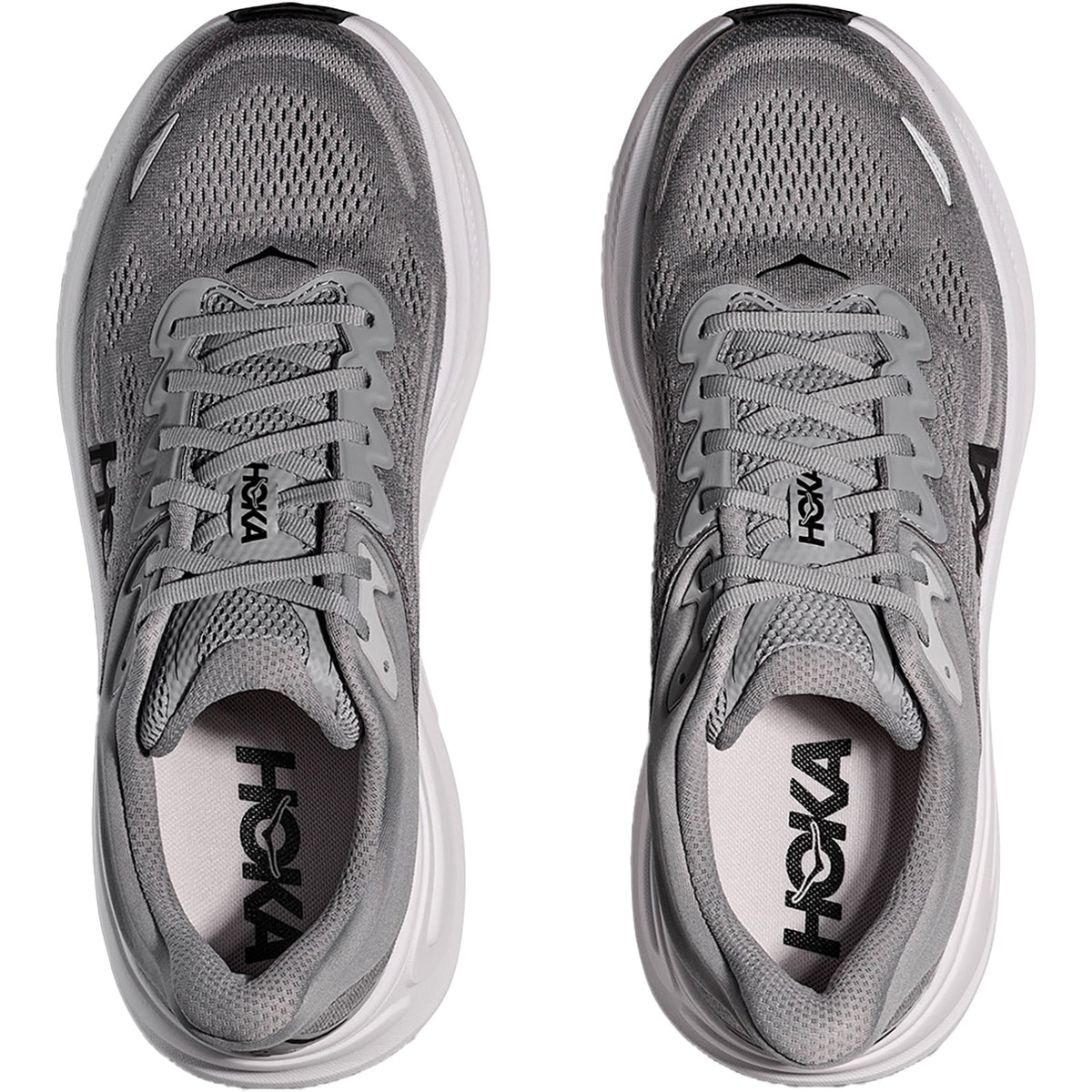 HOKA Bondi 9 Men's Athletic Shoes Galactic Grey/Stellar Grey Mesh