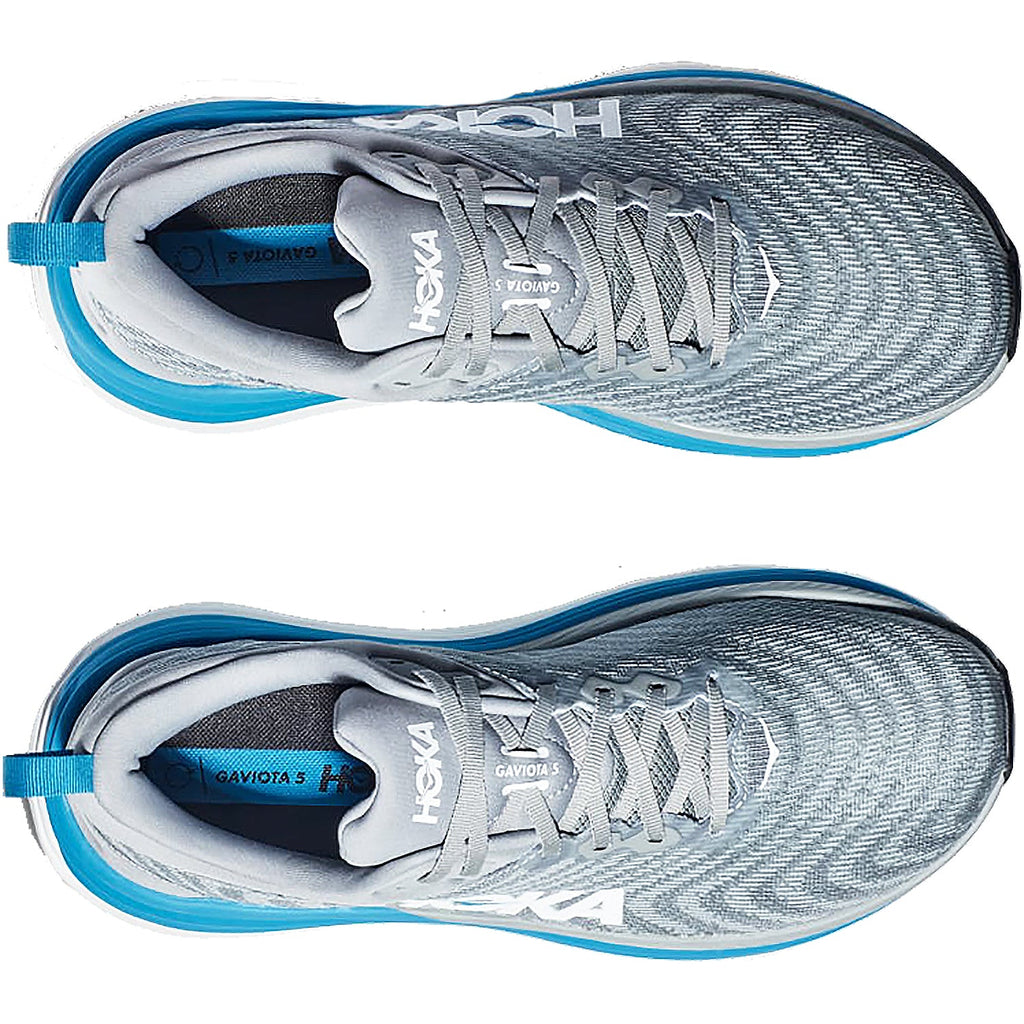 HOKA Gaviota 5 Men's Everyday Running Shoes Limestone/Diva Blue Mesh