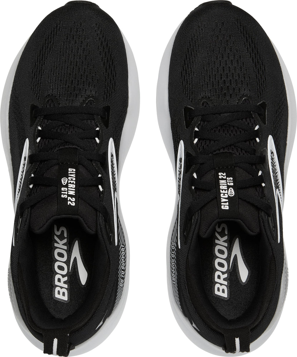 Brooks Glycerin GTS 22 WIDE FIT Womens Running Shoes - Black