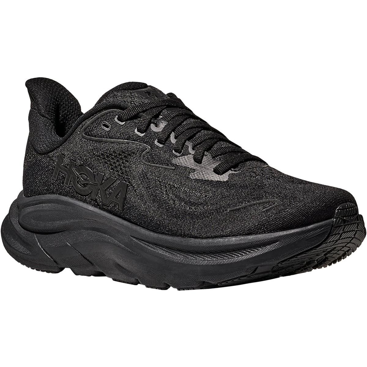 HOKA Clifton 10 Women's Athletic Shoes Black/Black