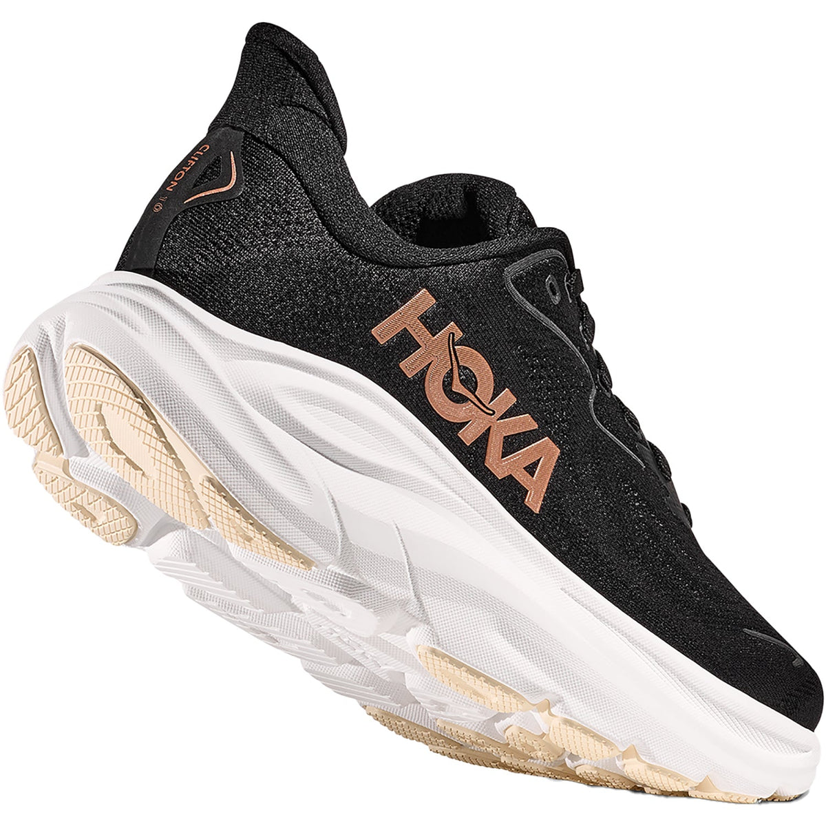 HOKA Clifton 10 Women's Athletic Shoes Black/Rose Gold