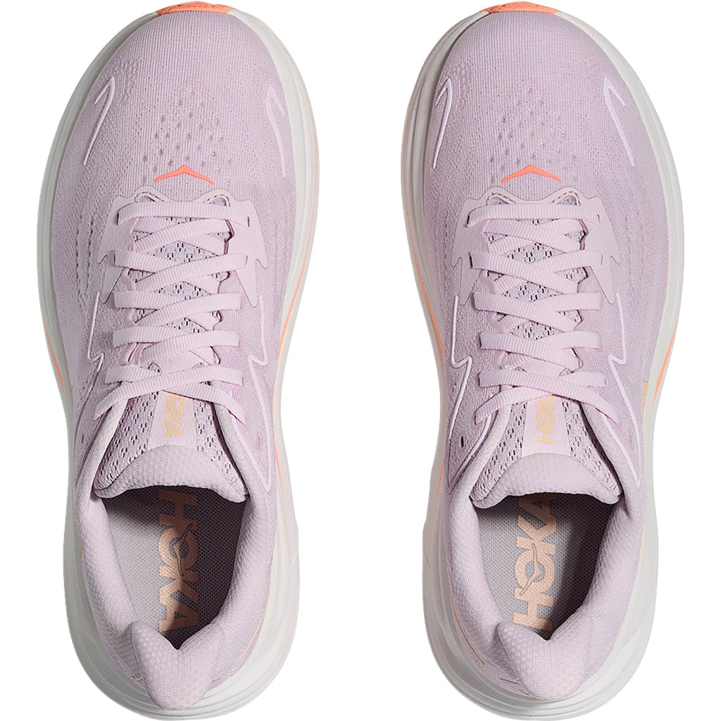 HOKA Clifton 10 Lilac Cream/Tangerine Glow Women's Athletic Shoes L:ilac Cream/Tangerine Glow