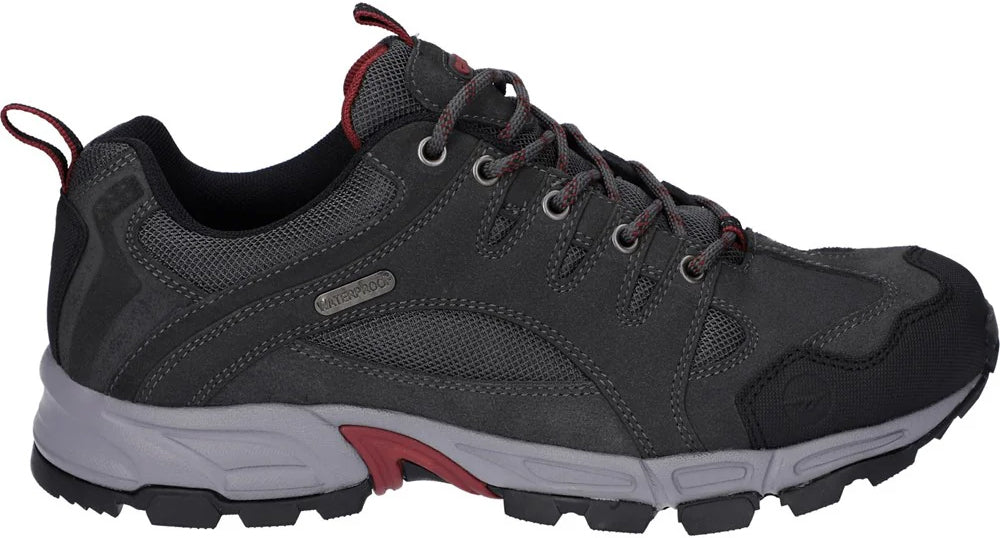 Hi-Tec Auckland Lite Waterproof Mens Walking Shoes - Grey